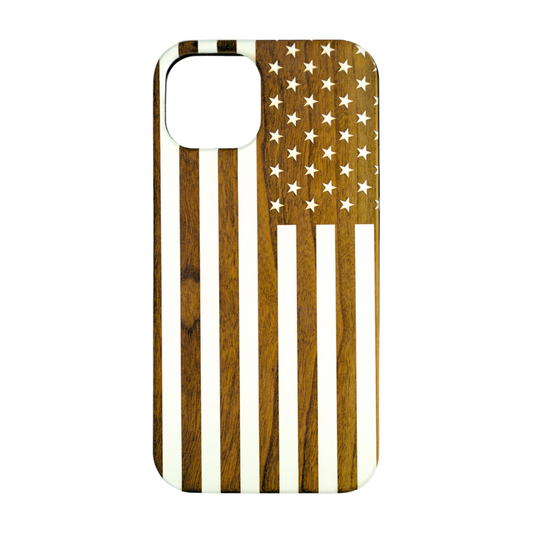American Flag Wooden Case