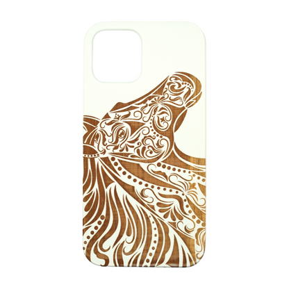 Horse Engraved Wooden Case